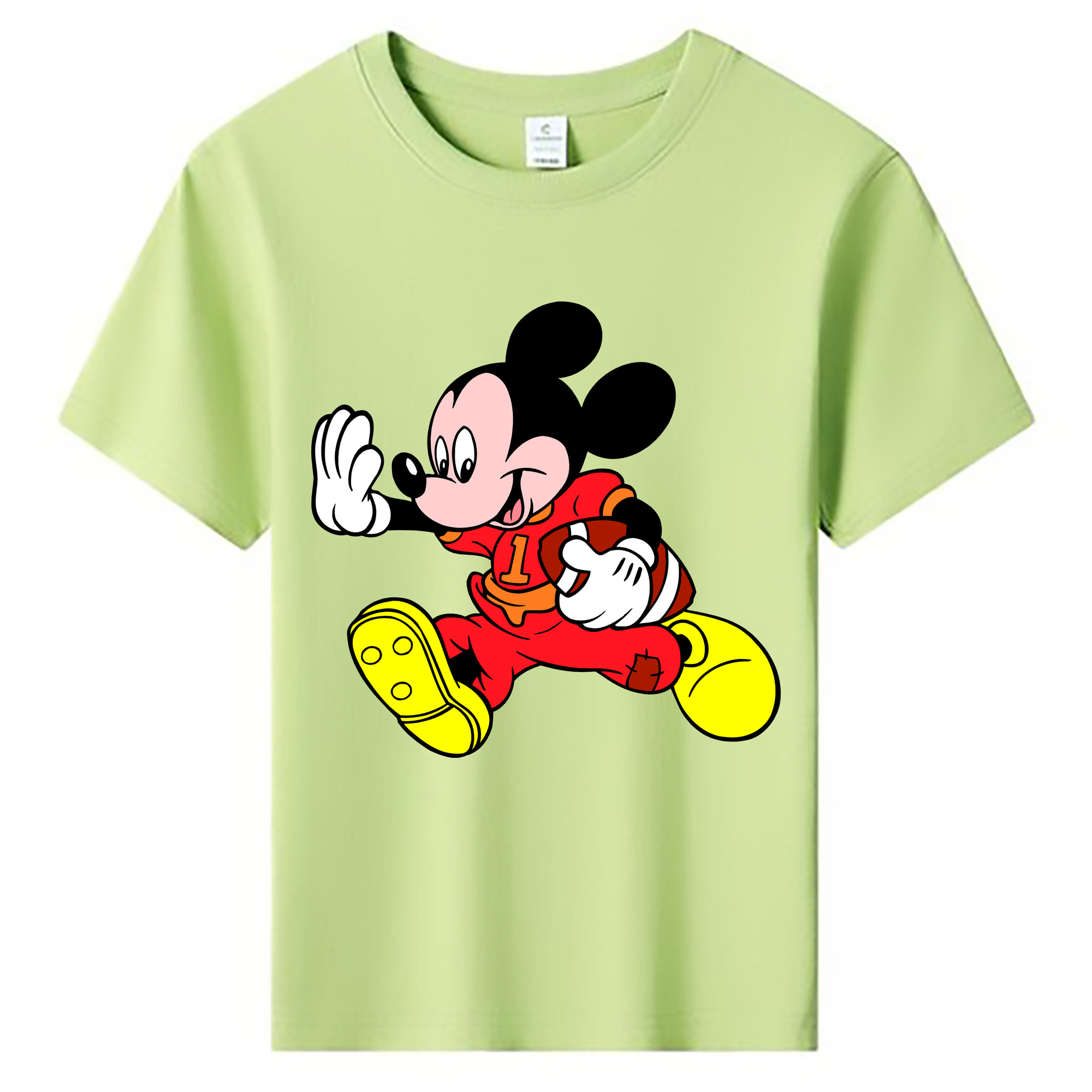 ミッキーマウス Mickey Mouse 綿100％キッズTシャツ（フロントプリント）